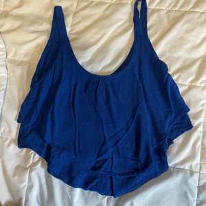 Blue crop too/ tank top